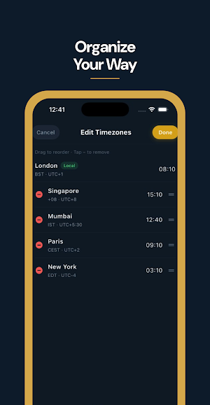 Zones: World Clock & Timezone Screenshot 2