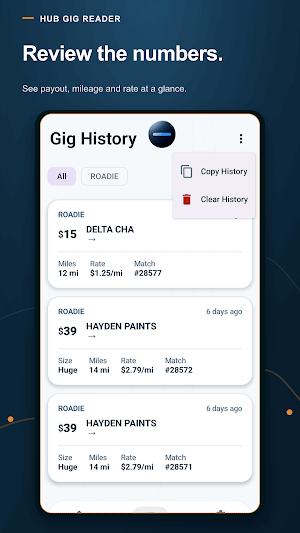 Hub Gig Reader: Gig Alerts Screenshot 2