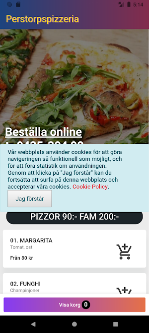 Perstorpspizzeria Screenshot 1