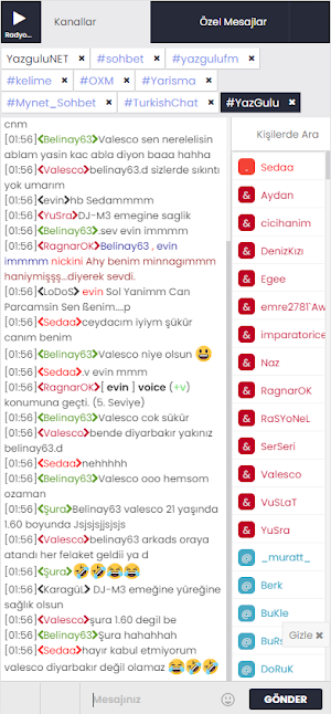 Yazgulu.NET Mobil Sohbet Screenshot 1