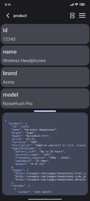 Json List Screenshot 2