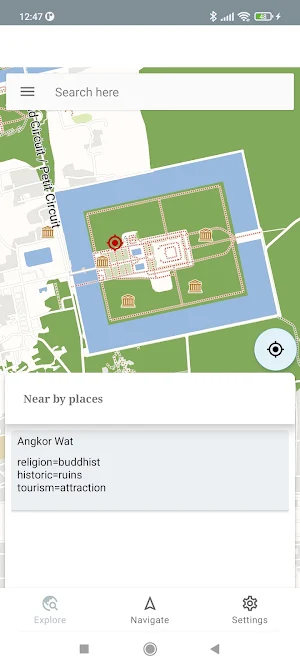 Siem Reap Cambodia Offline Map Screenshot 0