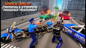 US Police Bike 2020: Prisoner Transport Game Screenshot 1