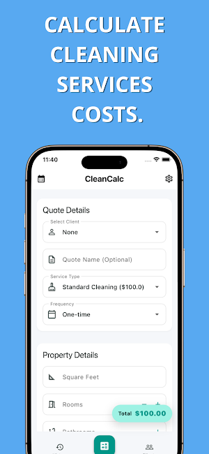 CleanCalc(Cleaning Calculator) Screenshot 0