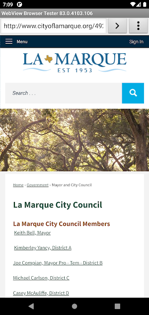 City of La Marque TX Screenshot 2