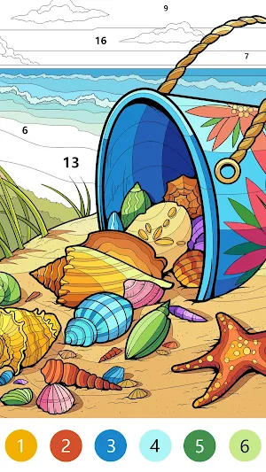 Beach Color Paint By Number Screenshot 0