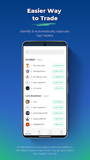Kudo Copy Trading Screenshot 2
