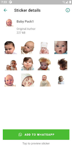 Funny Baby Faces Stickers Pro Screenshot 1