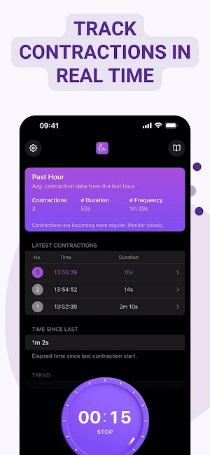Bump Pulse: Contraction Timer Screenshot 1