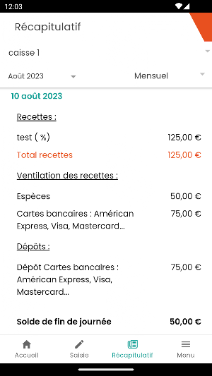 E-ZdeCaisse Screenshot 3