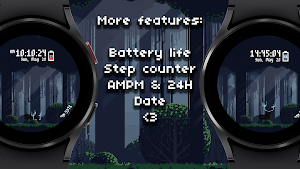 Pixel Art Forest Watch Face Screenshot 3