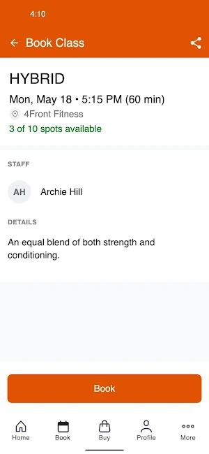 4Front Fitness Screenshot 2