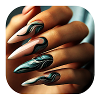 Fluid Marble Nail Art Design