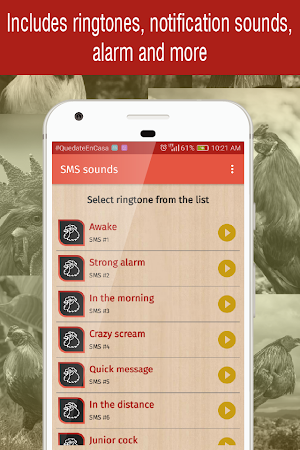 rooster ringtones for phone, rooster sounds app Screenshot 3