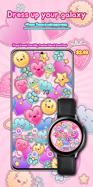 Lovely Cute Jelly_Watchface Screenshot 3
