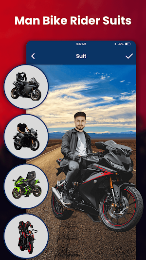 Man Sports Bike Photo Editor Screenshot 3