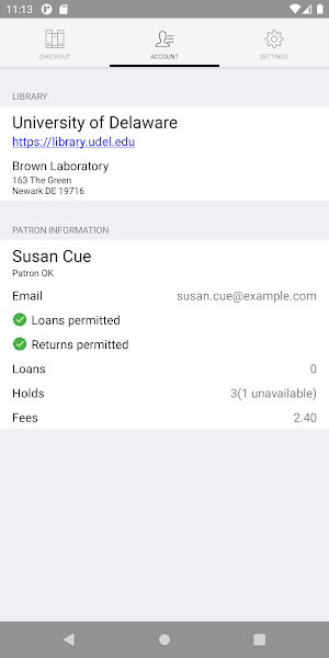 UD Library Self-Checkout Screenshot 3