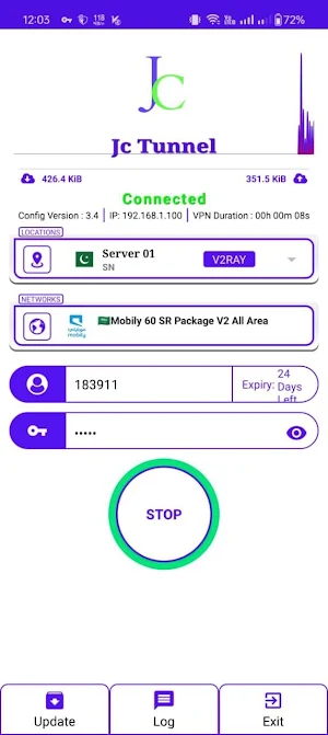JC tunnel VPN Screenshot 1