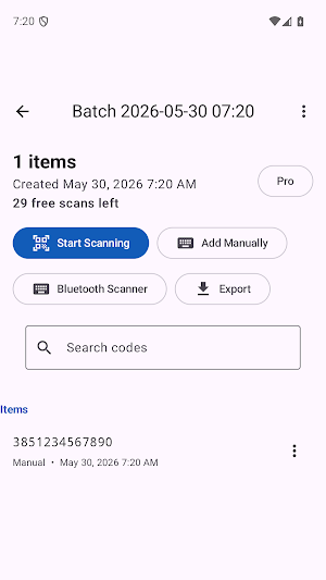 BatchScan: NFC & Barcode Screenshot 0