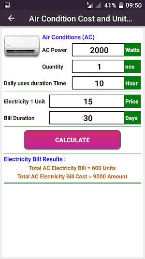 Electricity Bill Calculator Pro Screenshot 2