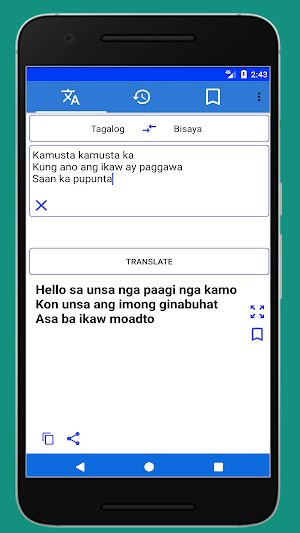 Bisaya Tagalog Translator Screenshot 1