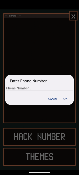 Phone Number Hacks Simulator Screenshot 1