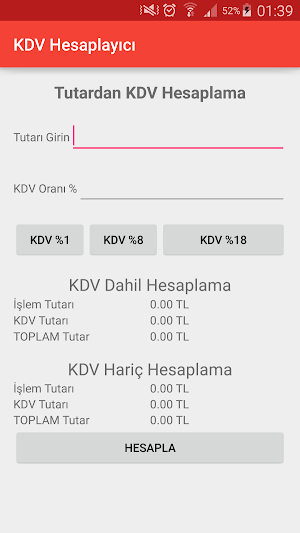 KDV Hesaplama Pro Screenshot 0