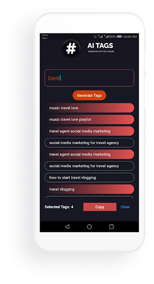 AI Hashtags Tube Screenshot 1