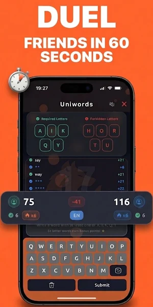 Uniwords: Word Duel Game Screenshot 0