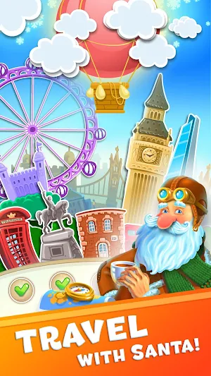 Christmas Sweeper 3 - Santa Claus Match-3 Game Screenshot 2