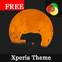 Orange moon | Xperia™Theme (Free version)