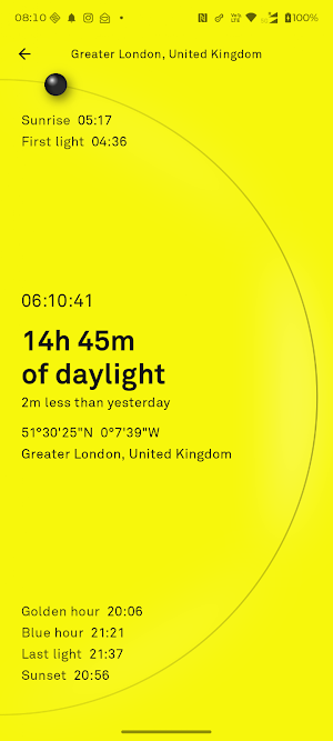 Sunrise Sunset Tracker Screenshot 0
