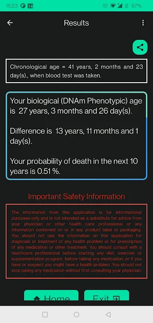 Biological Age Calculator Screenshot 3