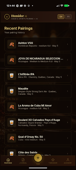 Humidor AI: Cigar Pairing & ID Screenshot 3