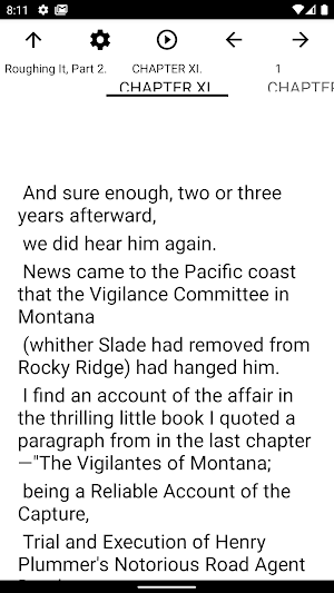 Book, Roughing It, Part 2. Screenshot 1