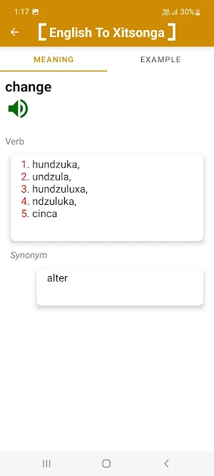 English To Xitsonga Dictionary Screenshot 3