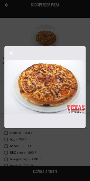 Texas Étterem és Pizzéria Screenshot 3