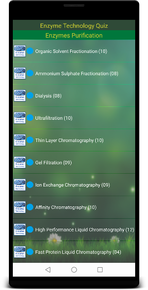 Enzyme Technology Quiz Screenshot 1