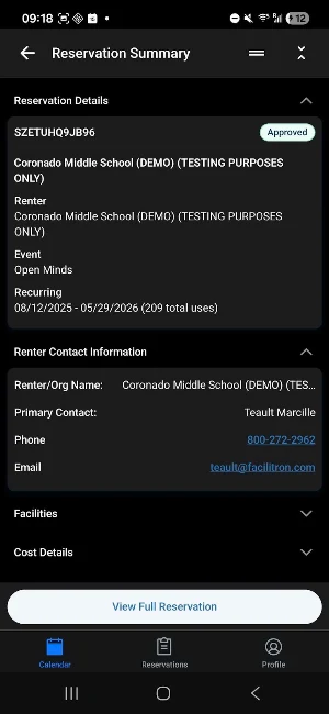 Facilitron S&R Screenshot 3