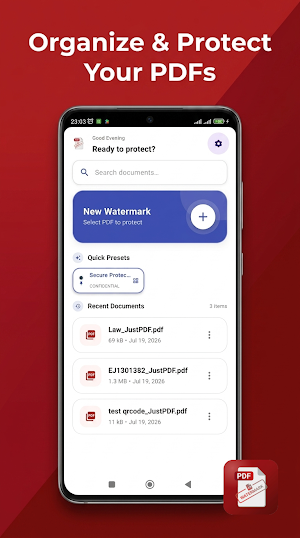 JustPDF: Text Watermark Screenshot 0
