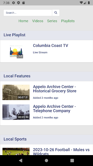 Columbia Coast TV Screenshot 0