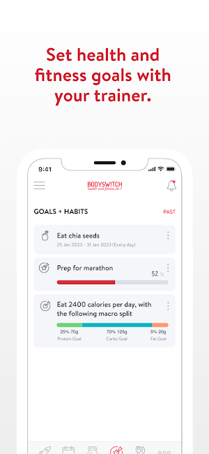 BodySwitch Health and Fitness Screenshot 2