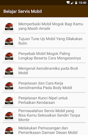 Belajar Servis Mobil Screenshot 2