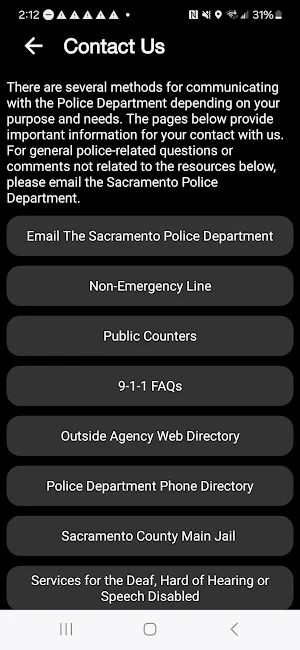Sacramento Police Department Screenshot 1