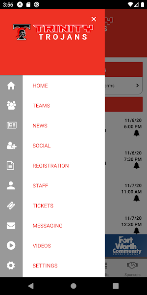 Trinity Trojans Athletics Screenshot 2