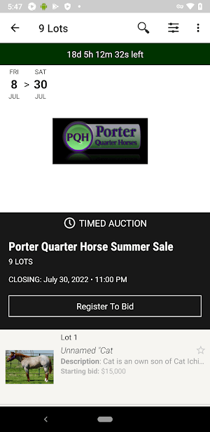 Porter Quarter Horses Screenshot 0