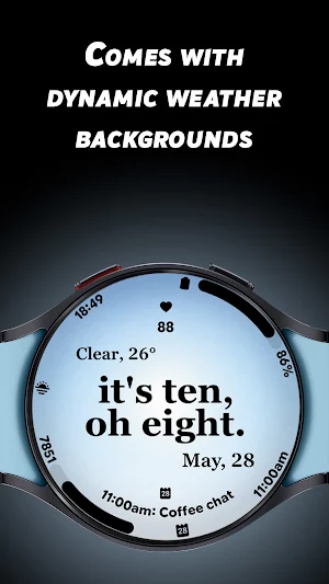 Text Weather - Watch face Screenshot 1