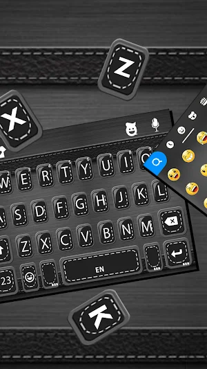 Sleek Black Leather Keyboard Background Screenshot 2