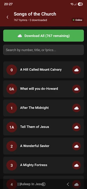 COC Hymns Screenshot 2