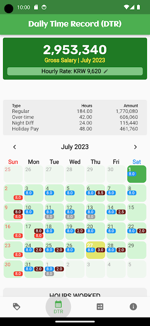 EPS Korea Salary Calculator Screenshot 0